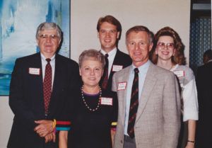 Johnny Washburn and his wife Mildred, Mike Roberts, Brooks Kracke, and Cindy Burns