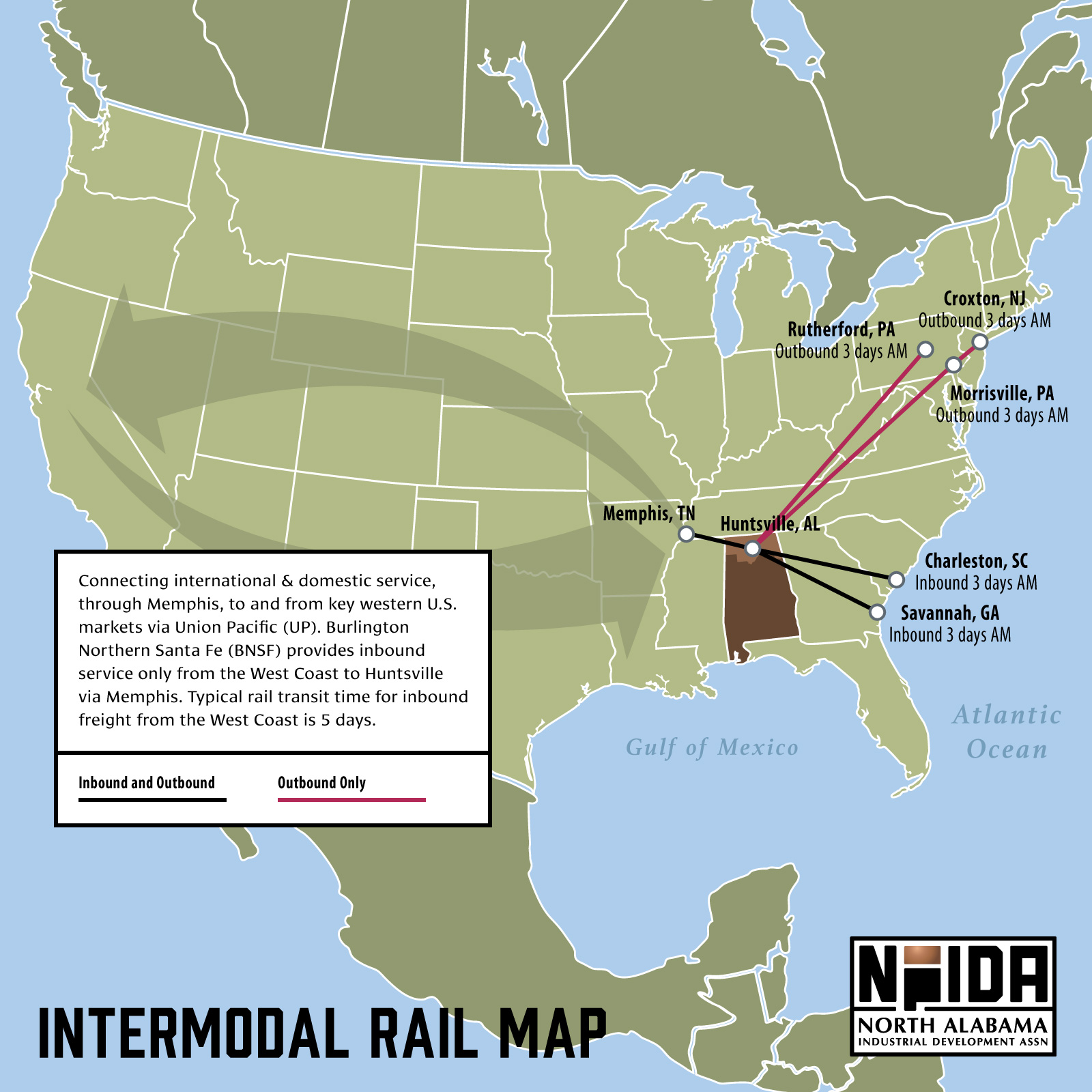 Intermodal Rail Map