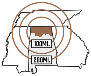 NAIDA 200 Mile Radius Automotive Supplier Map